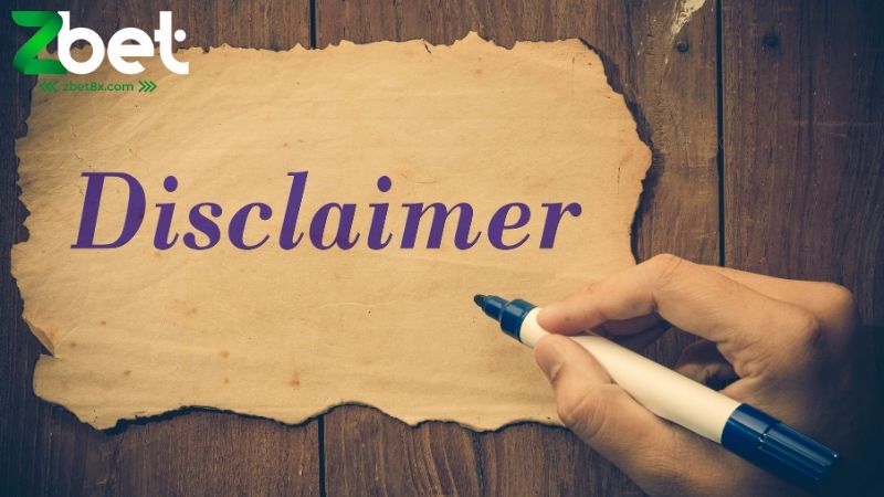 Miễn trừ trách nhiệm tại Zbet